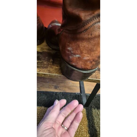 Vintage Tony Lama Size Mens 6.5 Cognac Brown Leather Cowboy Boots 5084 USA main image 5